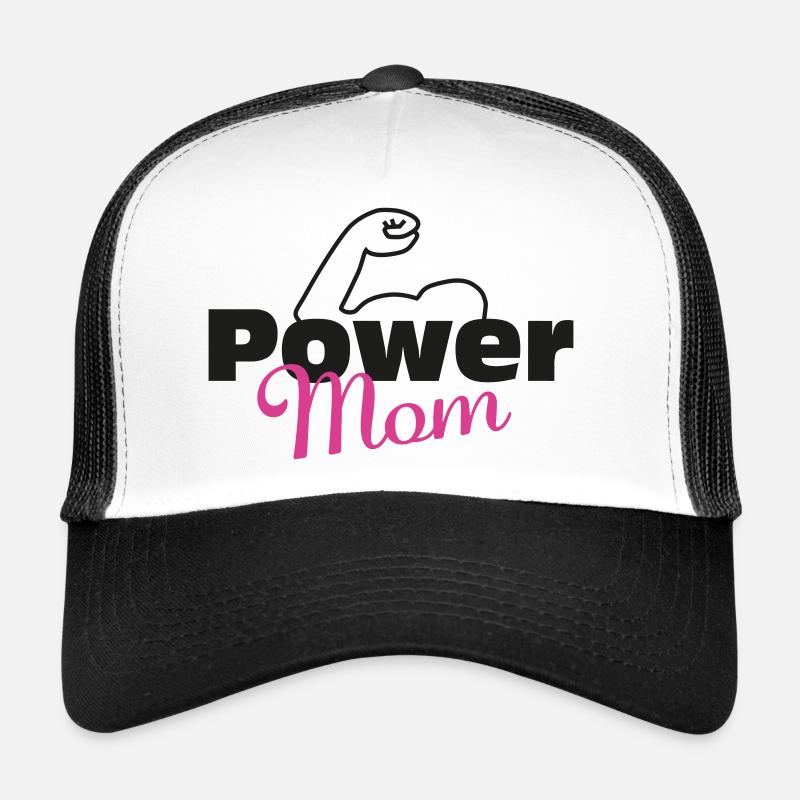 Power Mom black-pink - Trucker Cap - white/black
