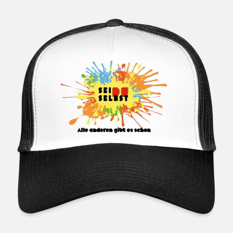 Sei Du Selbst - Selbstvertrauen - Ich bin toll - Trucker Cap - Weiß/Schwarz
