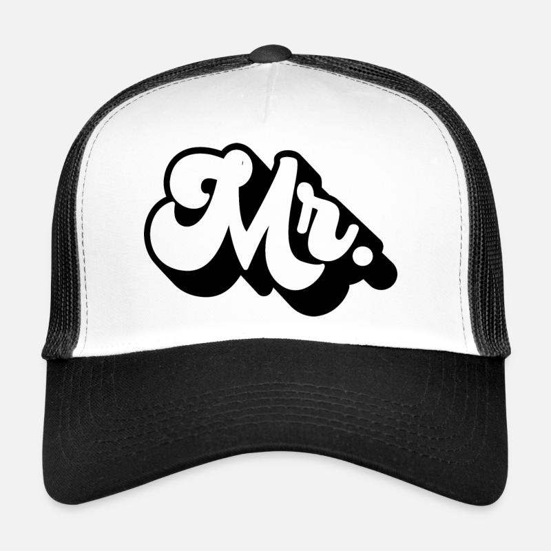 Mr. Matching Paar Verlobung Hochzeit Flitterwochen - Trucker Cap - Weiß/Schwarz