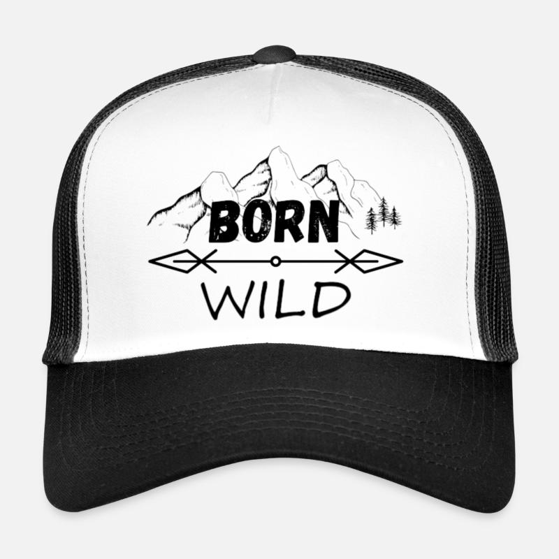 Wild geboren - Trucker Cap - Weiß/Schwarz