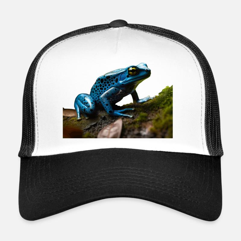 Pfeilgiftfrösche werden von Indigenen benutzt - Trucker Cap - Weiß/Schwarz