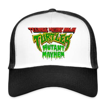 TMNT Mutant Mayhem Logo En Ècriture Gluante - Casquette trucker  - blanc/noir - Devant
