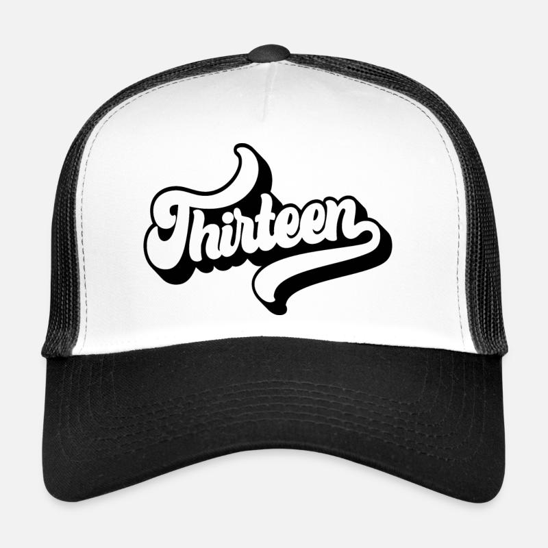 Treize 13e anniversaire garçons filles 13 ans Casquette trucker 