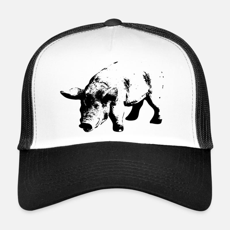 Schwein - Trucker Cap - Weiß/Schwarz
