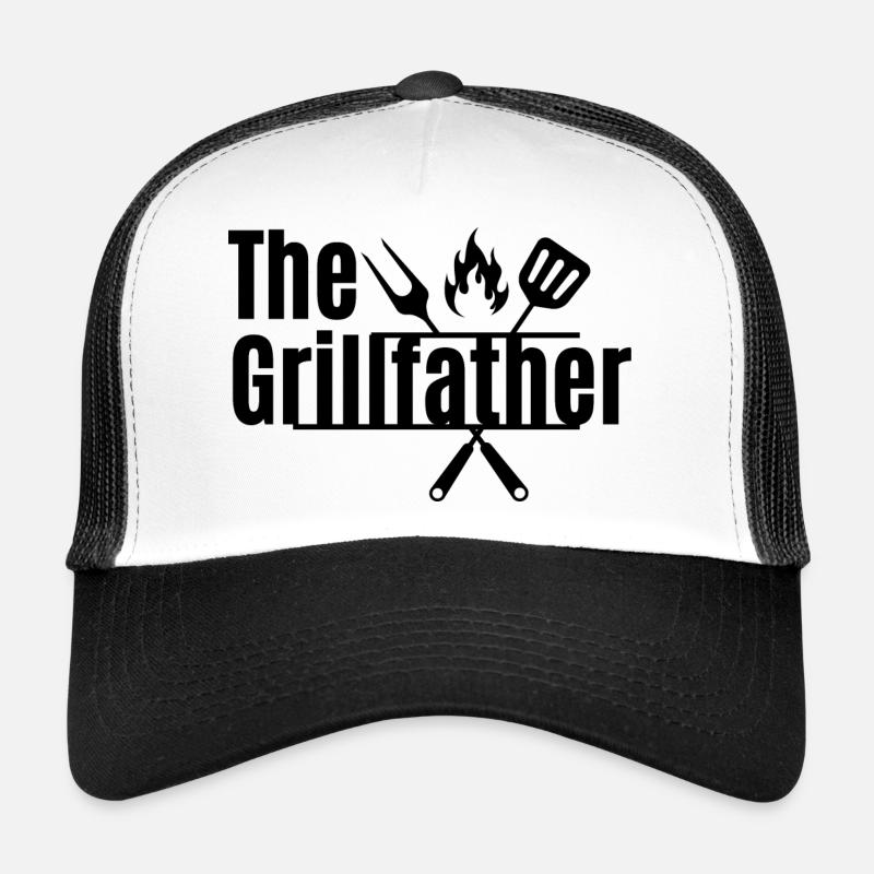 Le Grilpère - Casquette trucker  - blanc/noir