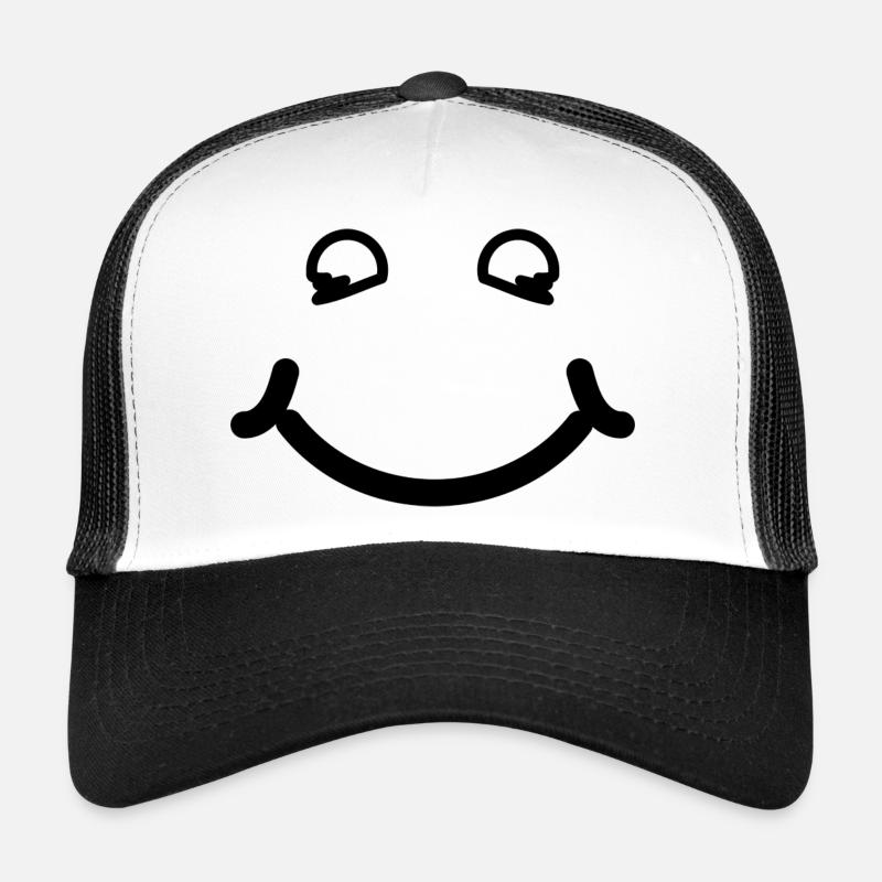 Lächeln - Trucker Cap - Weiß/Schwarz