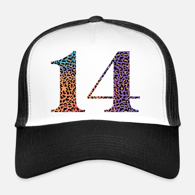 14th Birthday Leopard Trucker Cap