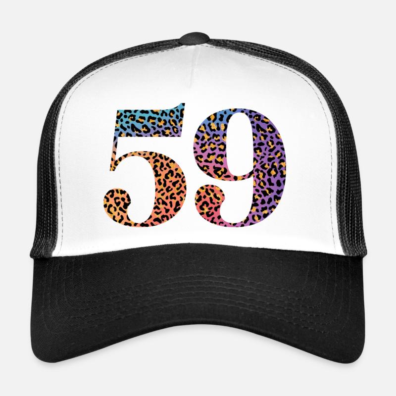 59e anniversaire léopard Casquette trucker 