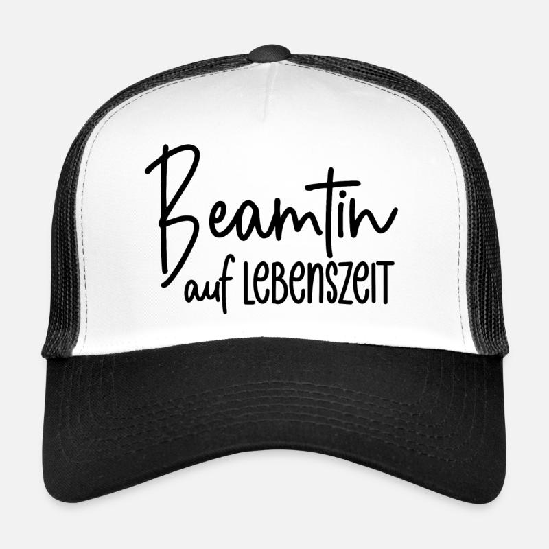 Beamtin auf Lebenszeit - Trucker Cap - Weiß/Schwarz