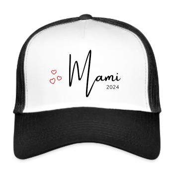 Mami 2024 - Trucker Cap - Weiß/Schwarz - Vorne
