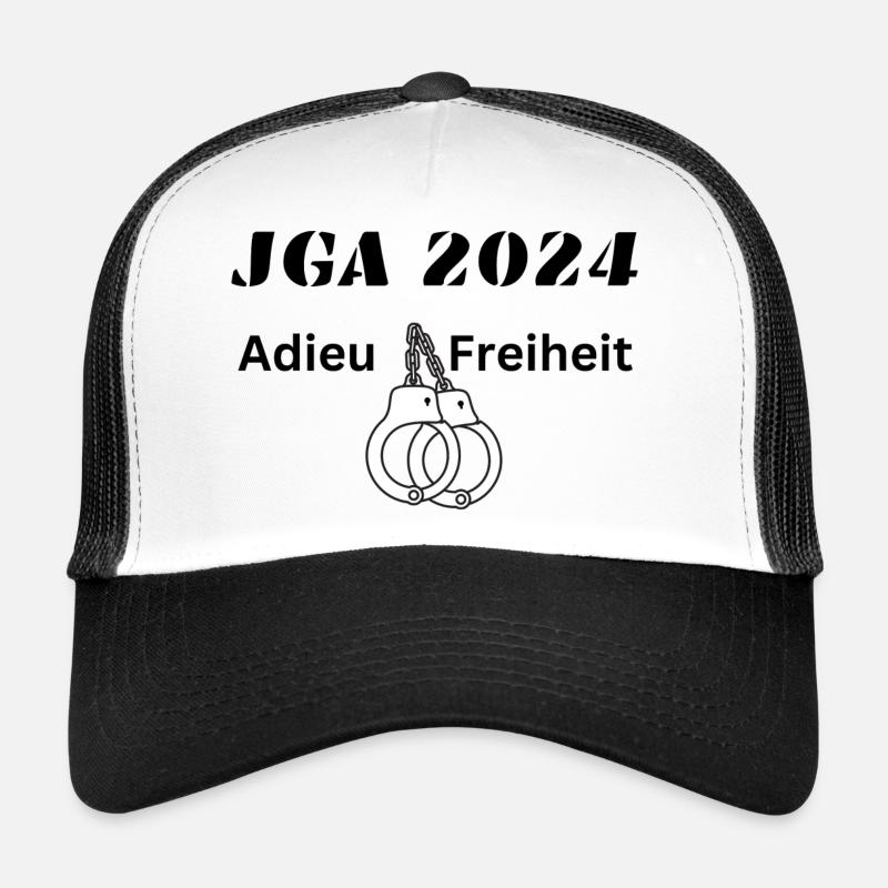 Junggesellenabschied 2024 - Trucker Cap - Weiß/Schwarz