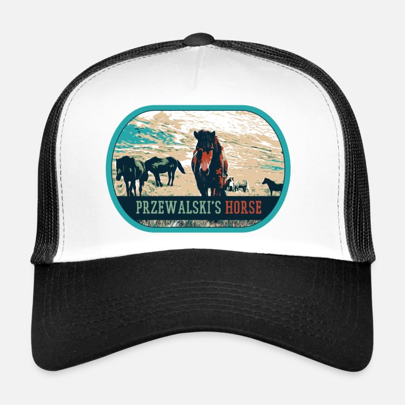 Chevaux de Przewalski en liberté – Pologne Casquette trucker 