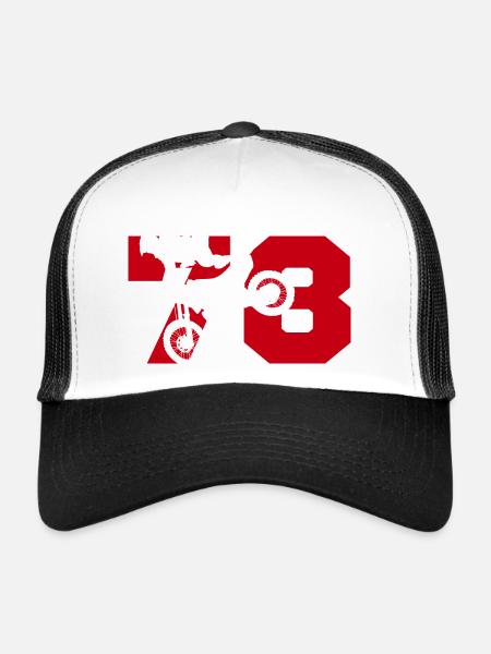 Moto 78 biker - Trucker Cap - white/black - Front