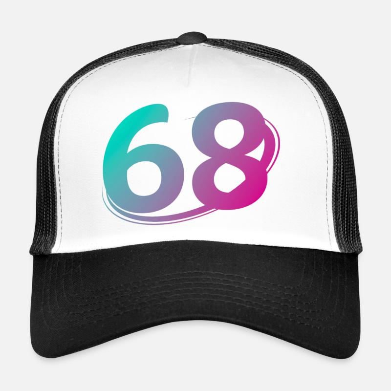 Numéro 68 multicolore Casquette trucker 