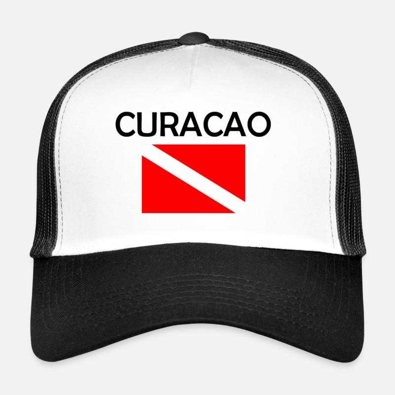 Drapeau de plongée Curaçao - Plongée sous-marine - Plongée sous-marine - Tauchen Casquette trucker 