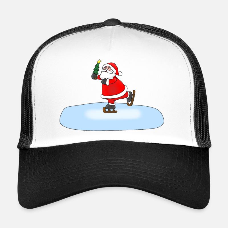Santa Claus Skating Trucker Cap