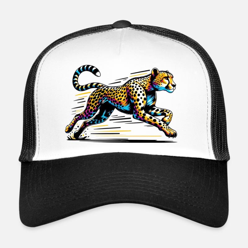 Guépard - Casquette trucker  - blanc/noir