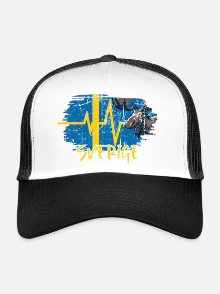 Schweden Herzschlag - Trucker Cap - Weiß/Schwarz