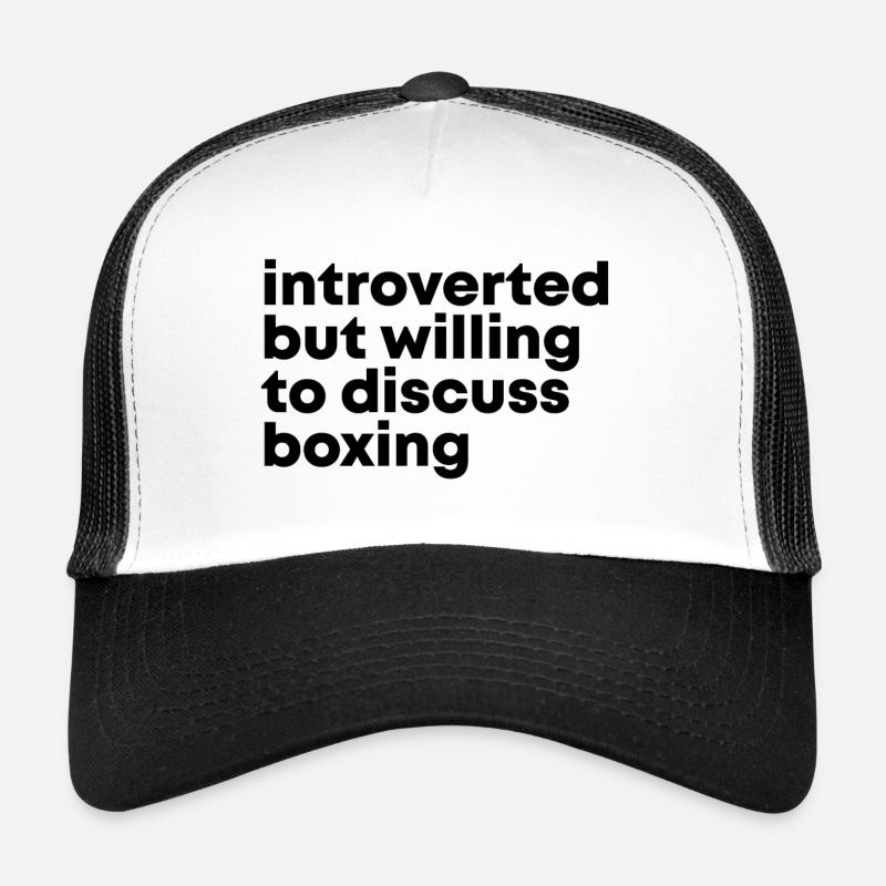 boxe - Casquette trucker  - blanc/noir