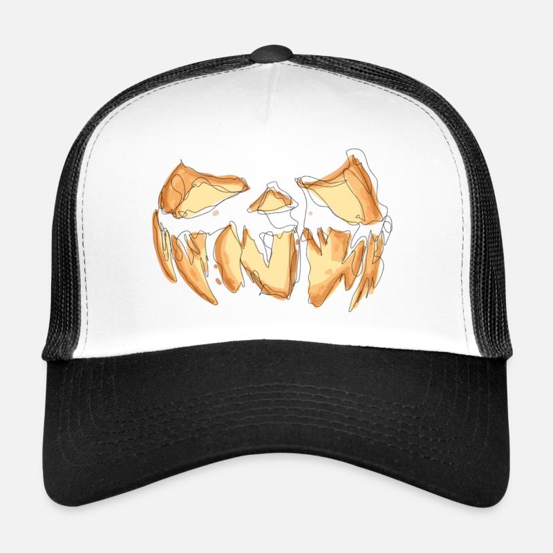 Visage de citrouille Halloween gribouiller Casquette trucker 