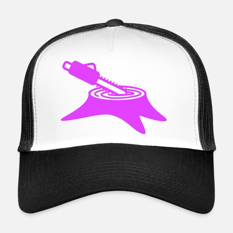 tronçonneuse abattage d’arbre bûcheron forêt souche bois Casquette trucker 
