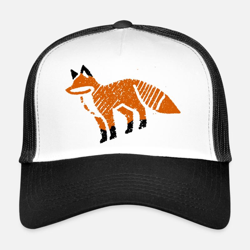 Renard rustique à l’aspect d’un timbre Casquette trucker 