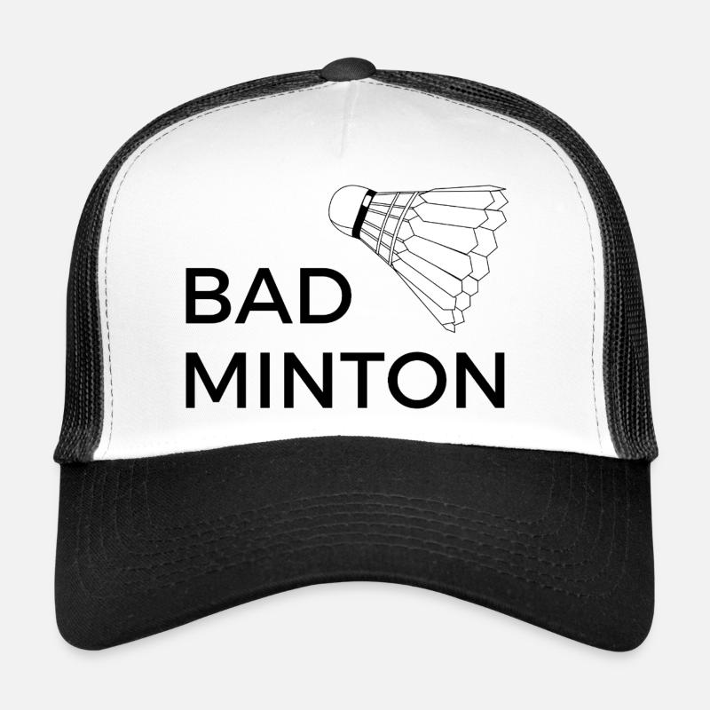 Design de badminton avec t-shirt de badminton Casquette trucker 