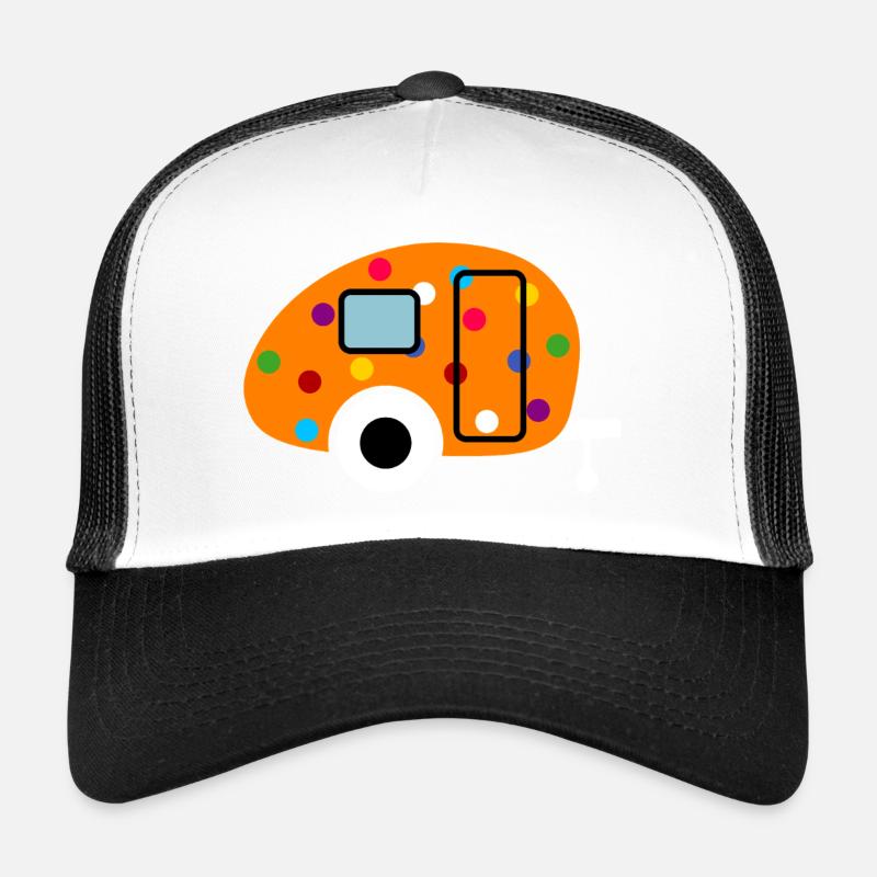 Caravan only confetti weiss - Trucker Cap - Weiß/Schwarz
