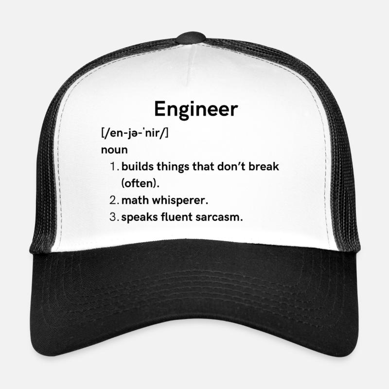 engineer  - Trucker Cap - white/black