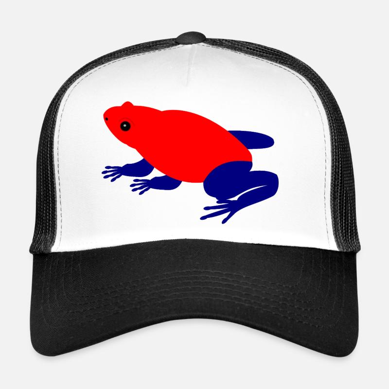 Erdbeer Pfeilgiftfrosch Tierkunst - Trucker Cap - Weiß/Schwarz