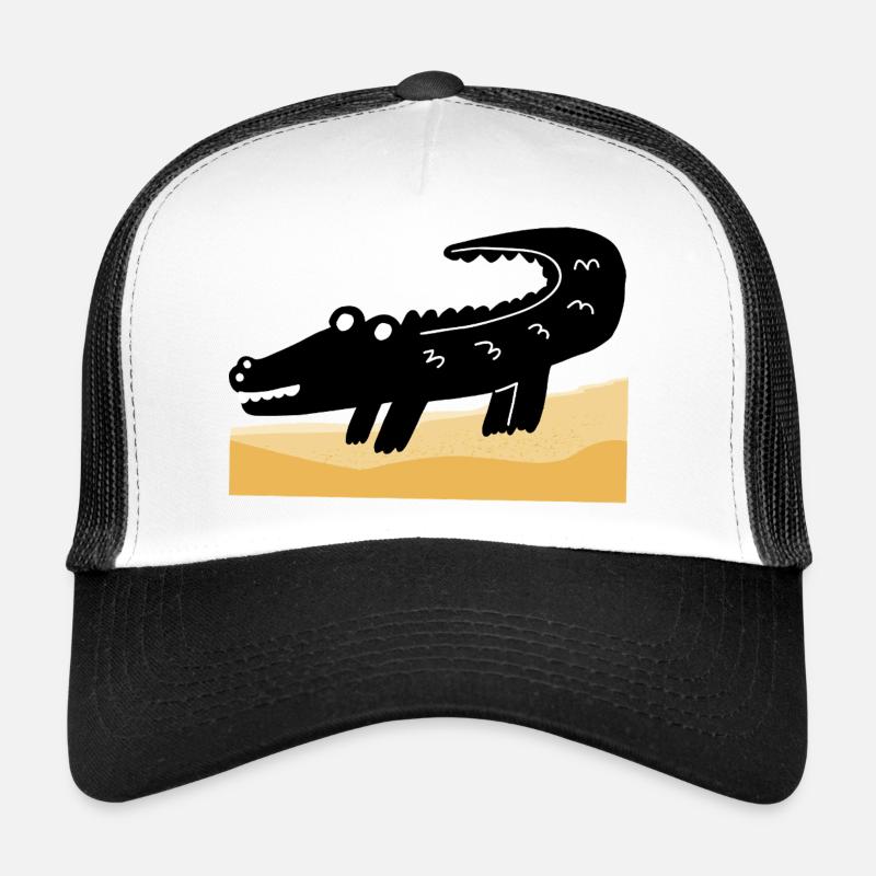 black crocodile Trucker Cap