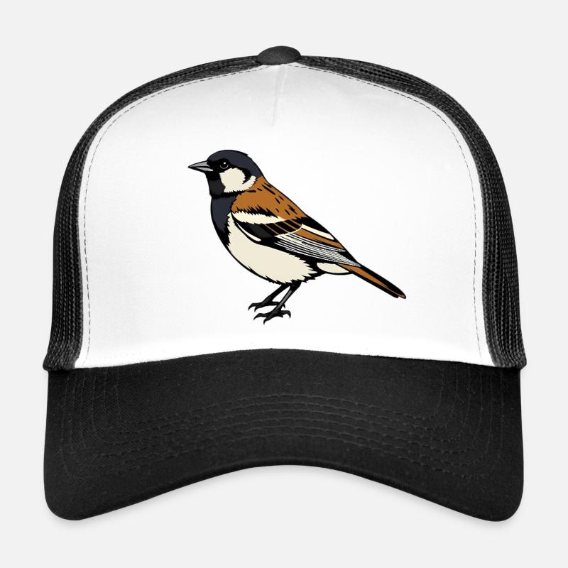 Sperling Vogel - Trucker Cap - Weiß/Schwarz