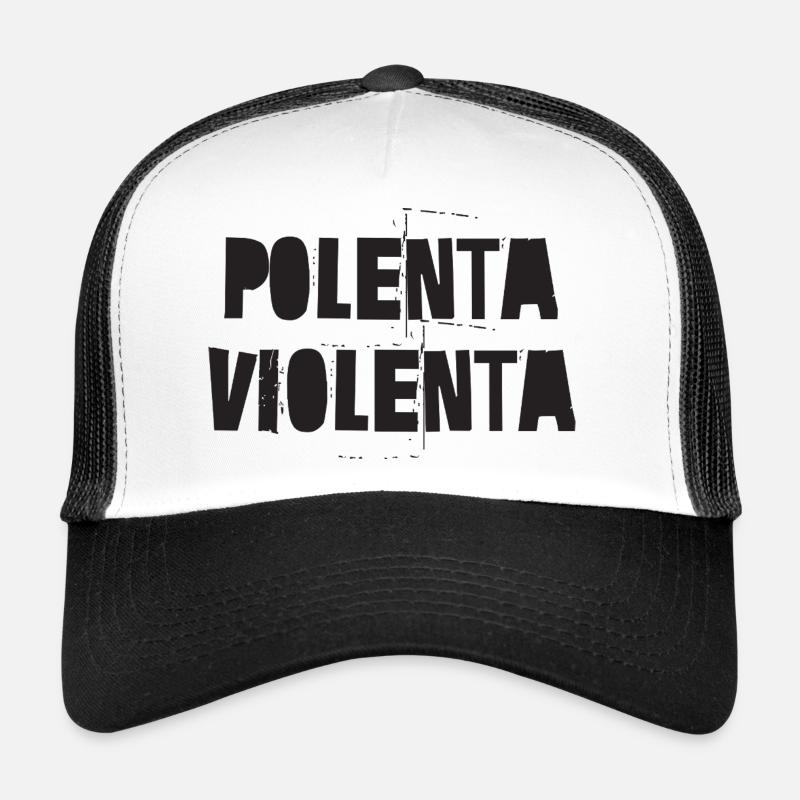 Polenta Violenta - Trucker Cap - Weiß/Schwarz