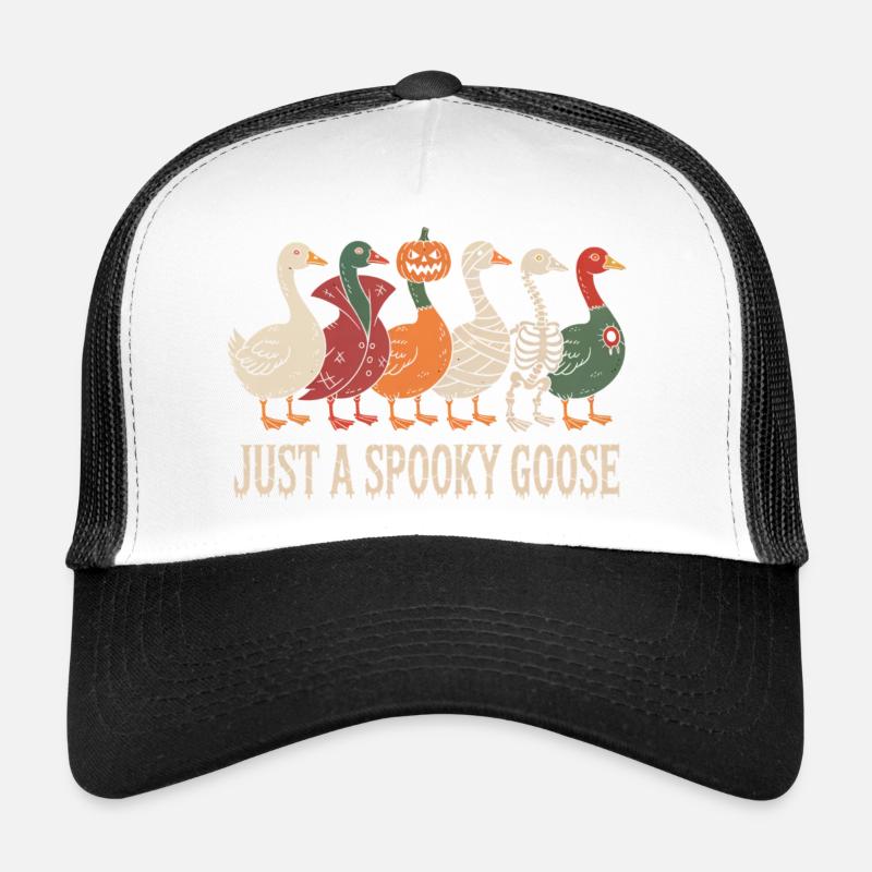 Just A Spooky Goose Halloween Vibes Trucker Cap