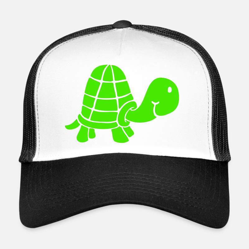 Little turtle smiling friendly happy Trucker Cap