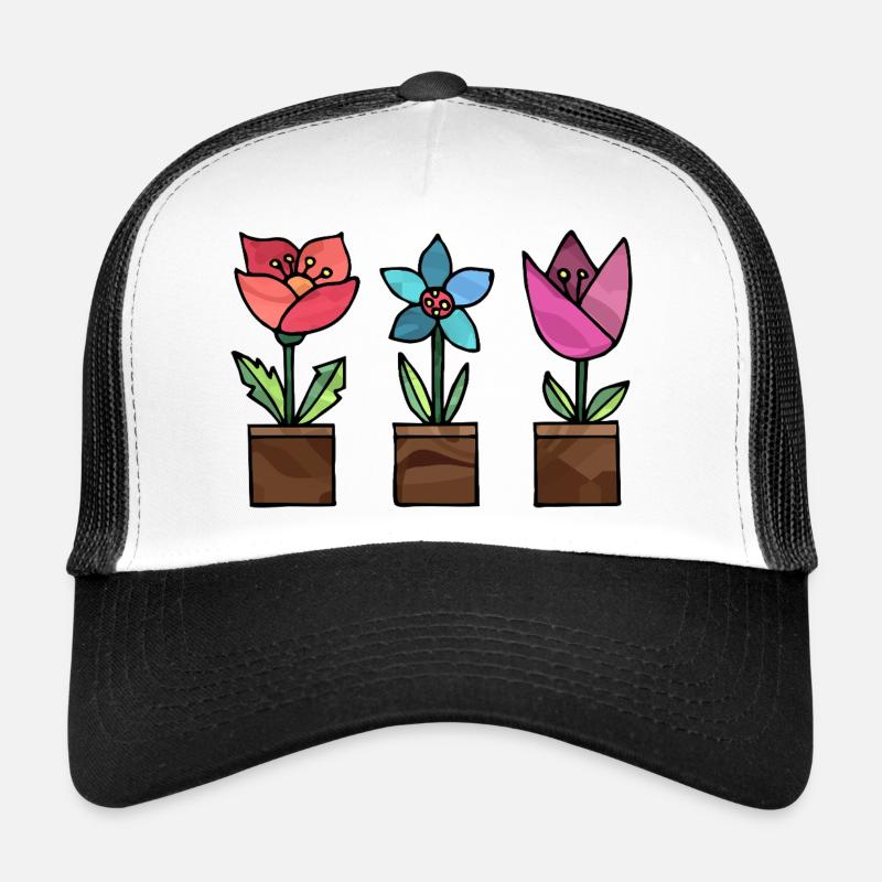 Fleur Casquette trucker 