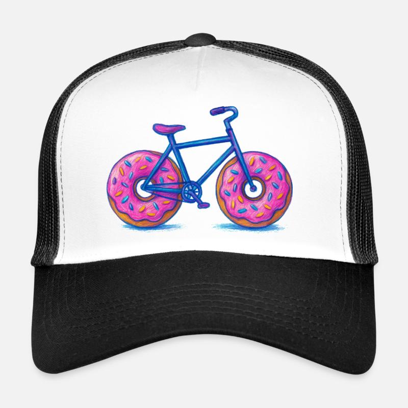 Conception de vélo beignet coloré Casquette trucker 