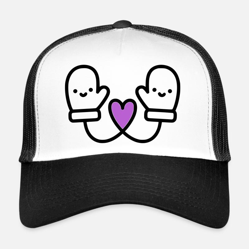 Cute Gloves with Heart | Winter Love Trucker Cap