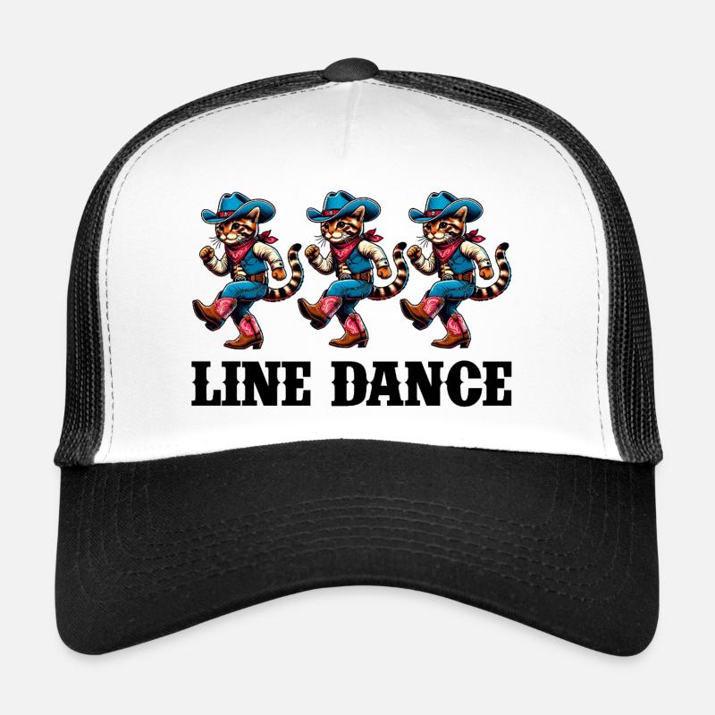 Line Dance Cat Trio Trucker Cap