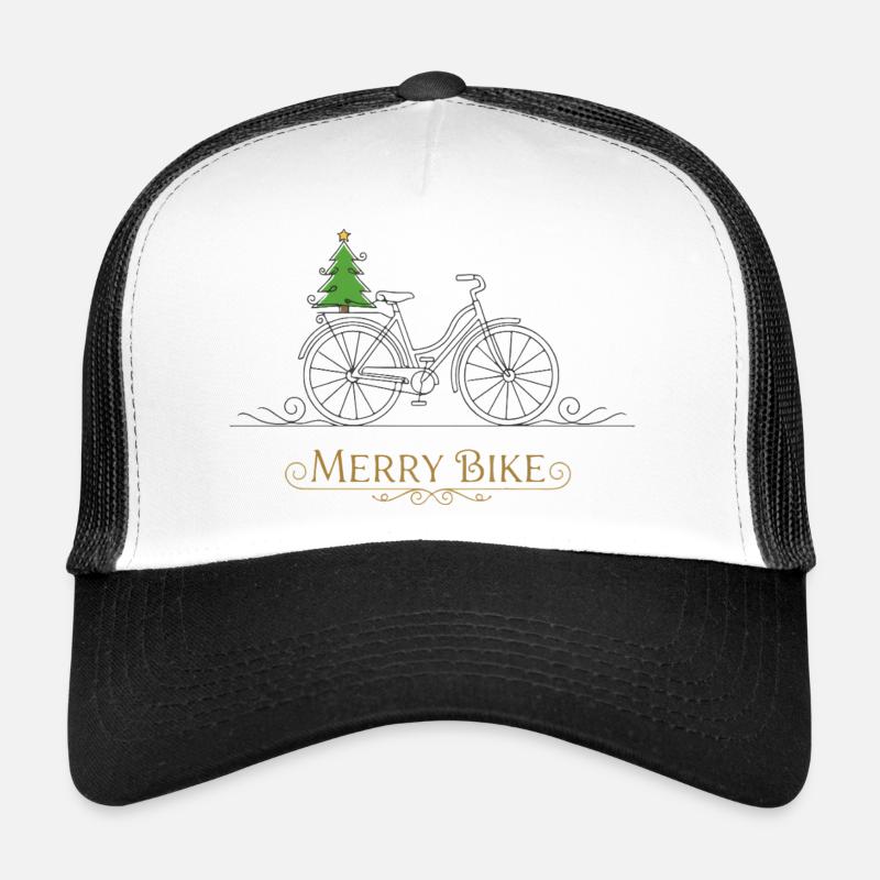 Arbre de Noël joyeux vélo Casquette trucker 