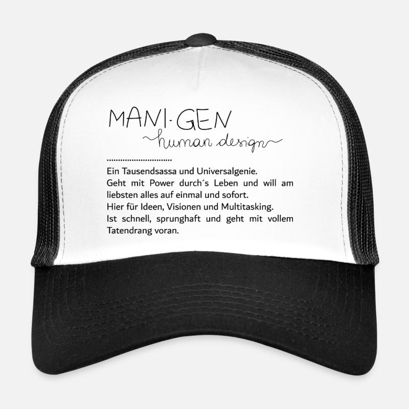 Du bist ein Manifestierender Generator - Trucker Cap - Weiß/Schwarz