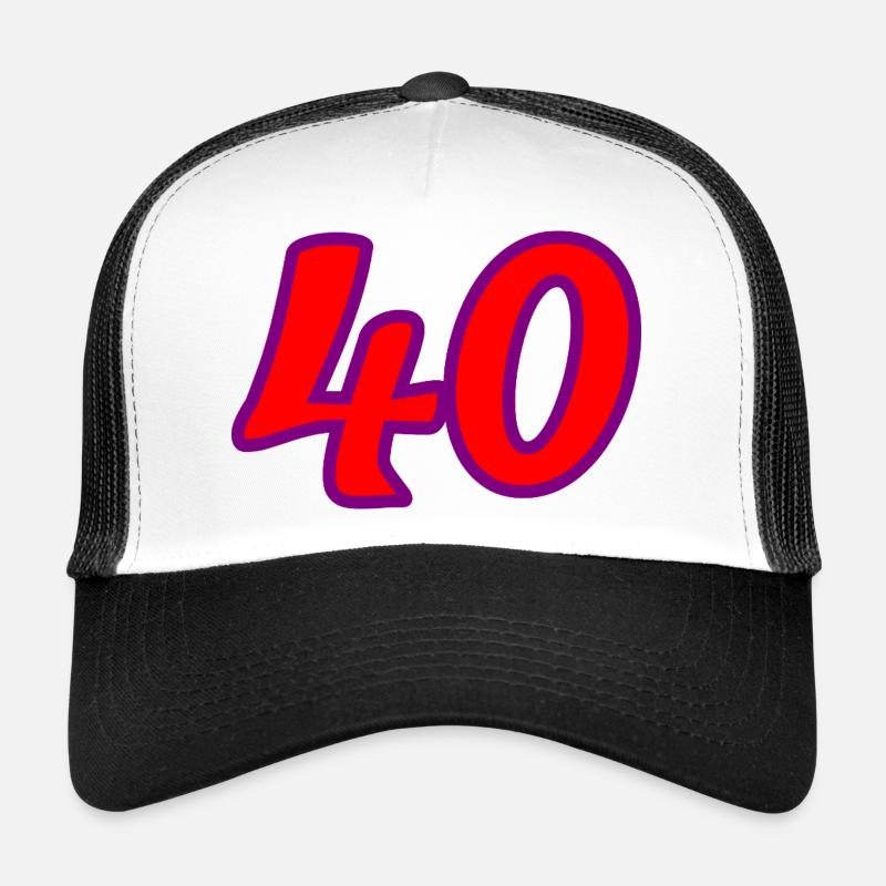 40. 40 ANS. 40e ANNIVERSAIRE. ANNIVERSAIRE 40 ANS. Casquette trucker 