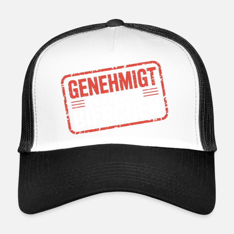 Genehmigt Sich Lecker Bierchen Saufen Party Bier Trucker Cap