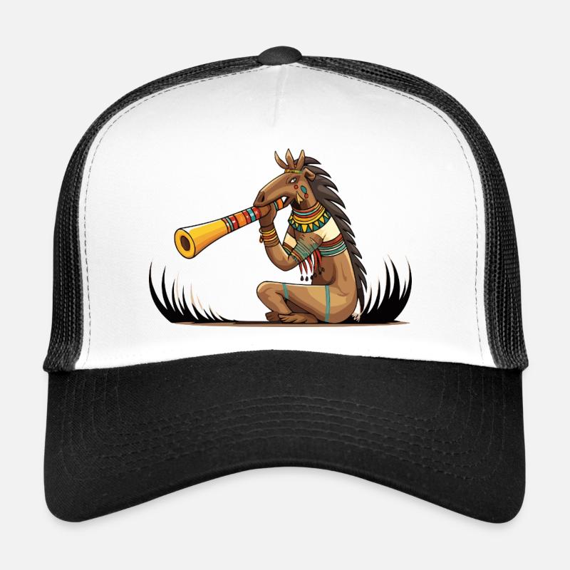 Tribal-Pferd Trompeter Illustration Trucker Cap