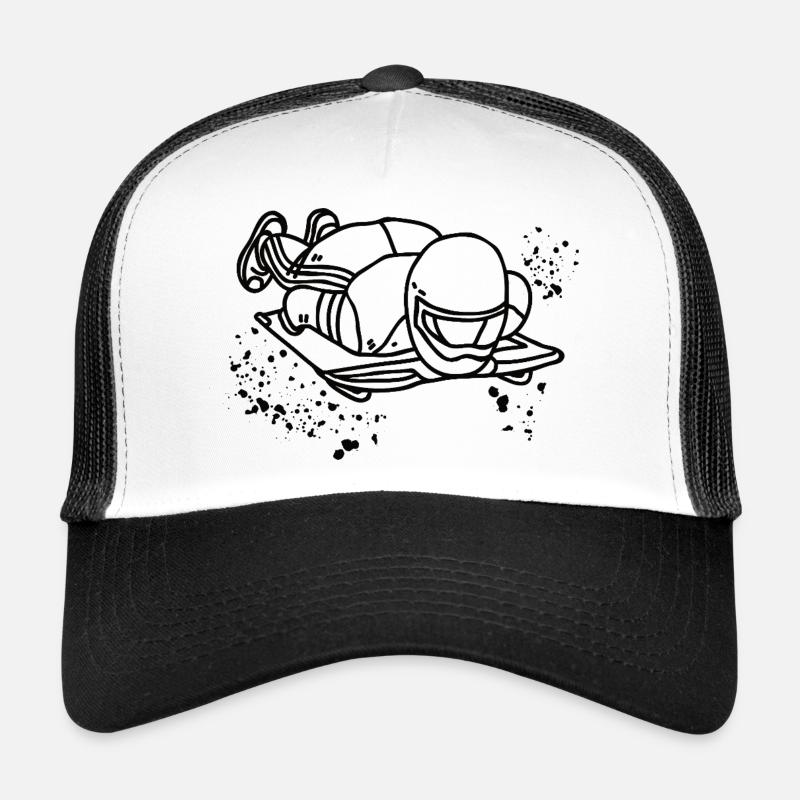 Bobsleigh Squelette Luge d’Hiver Casquette trucker 