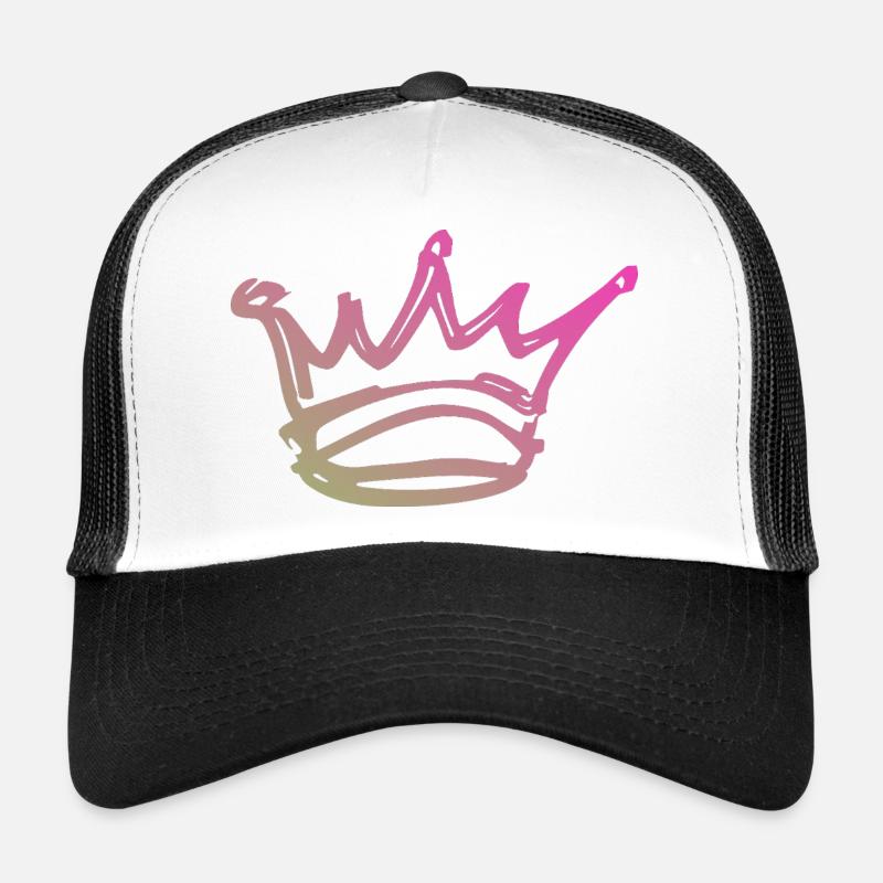 Gradient Crown Sketch Trucker Cap