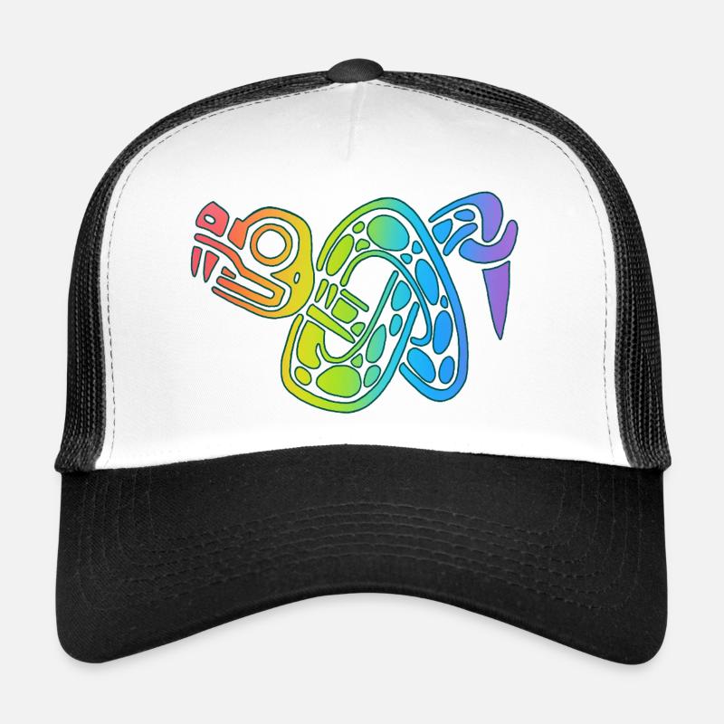 Noeud de serpent multicolore Casquette trucker 