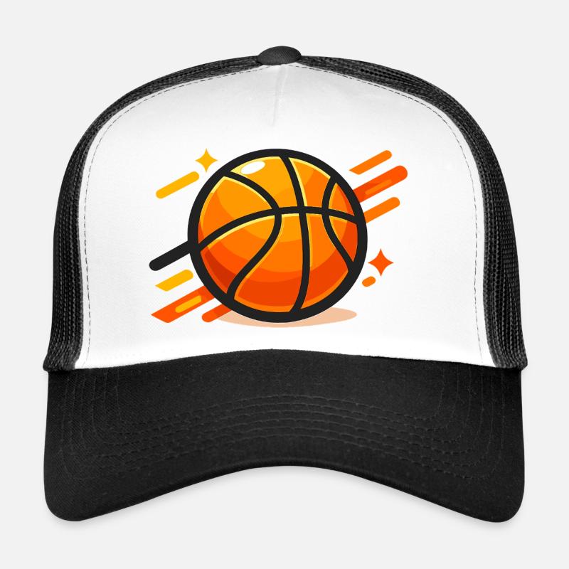 Basketball dynamique Orange néon Casquette trucker 