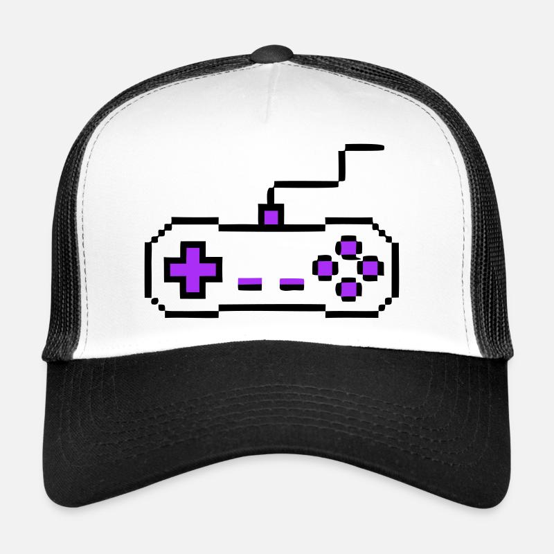 Joueur avec manette rétro Casquette trucker 