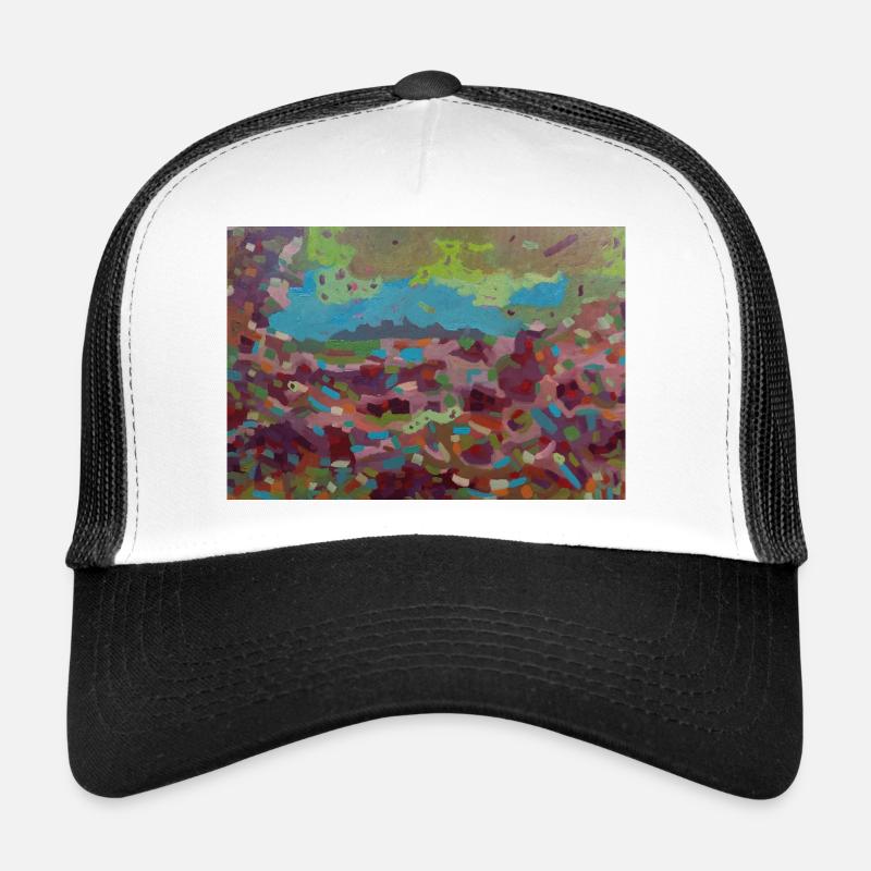 Chaos de vitraux de couleurs - Casquette trucker  - blanc/noir